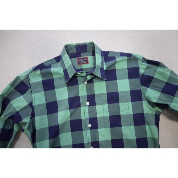 UntuckIt Dress Shirt Designer Plaid Classic Fit Long Sleeve Mens Size Medium - Picture 5 of 7
